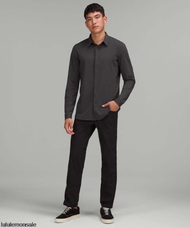 Lululemon Verkauf DELULU619 | Lululemon Deutschland Graphitgrau Luxtreme Langarmshirt Nur Online